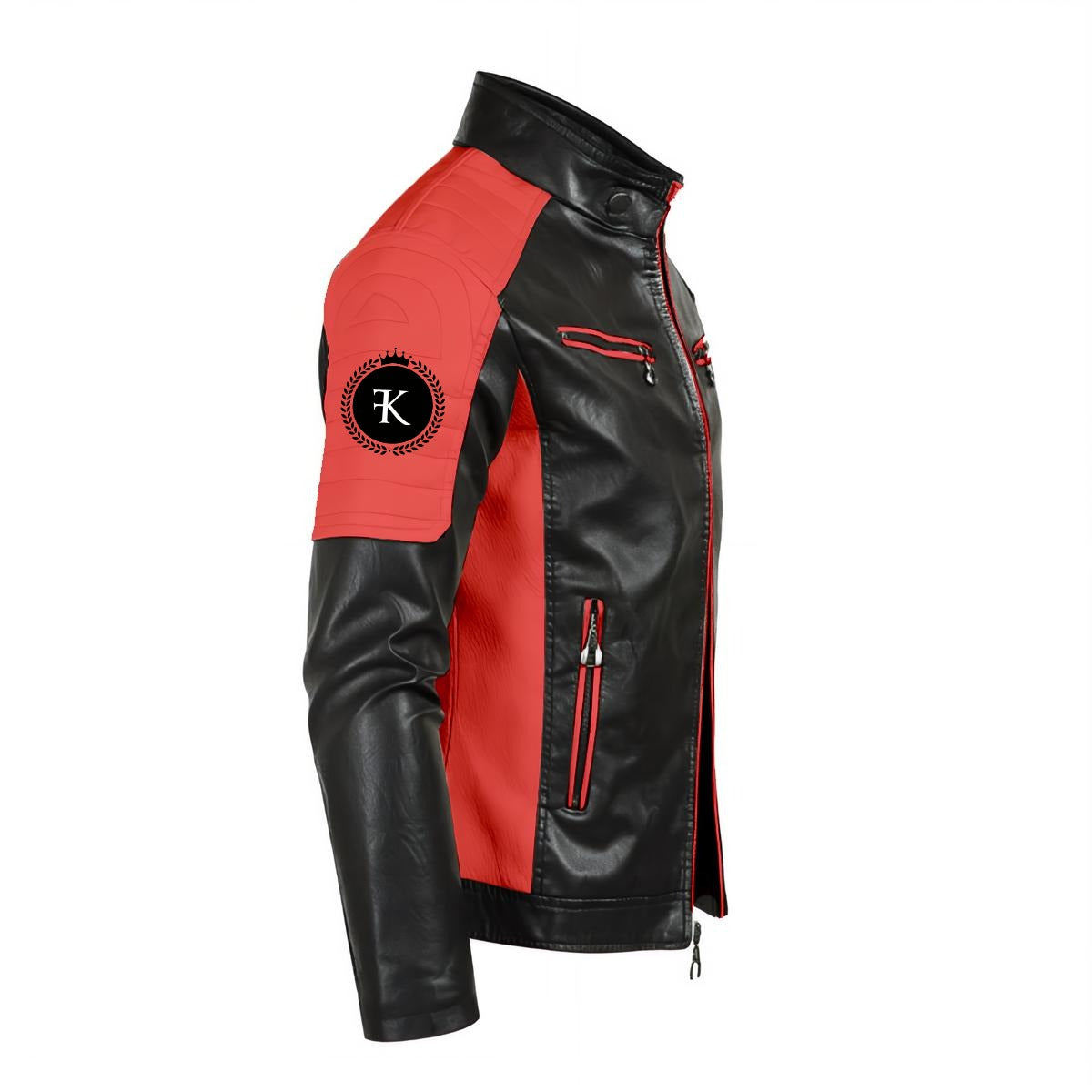 Felise KaBobo - Stand-up collar leather Jacket