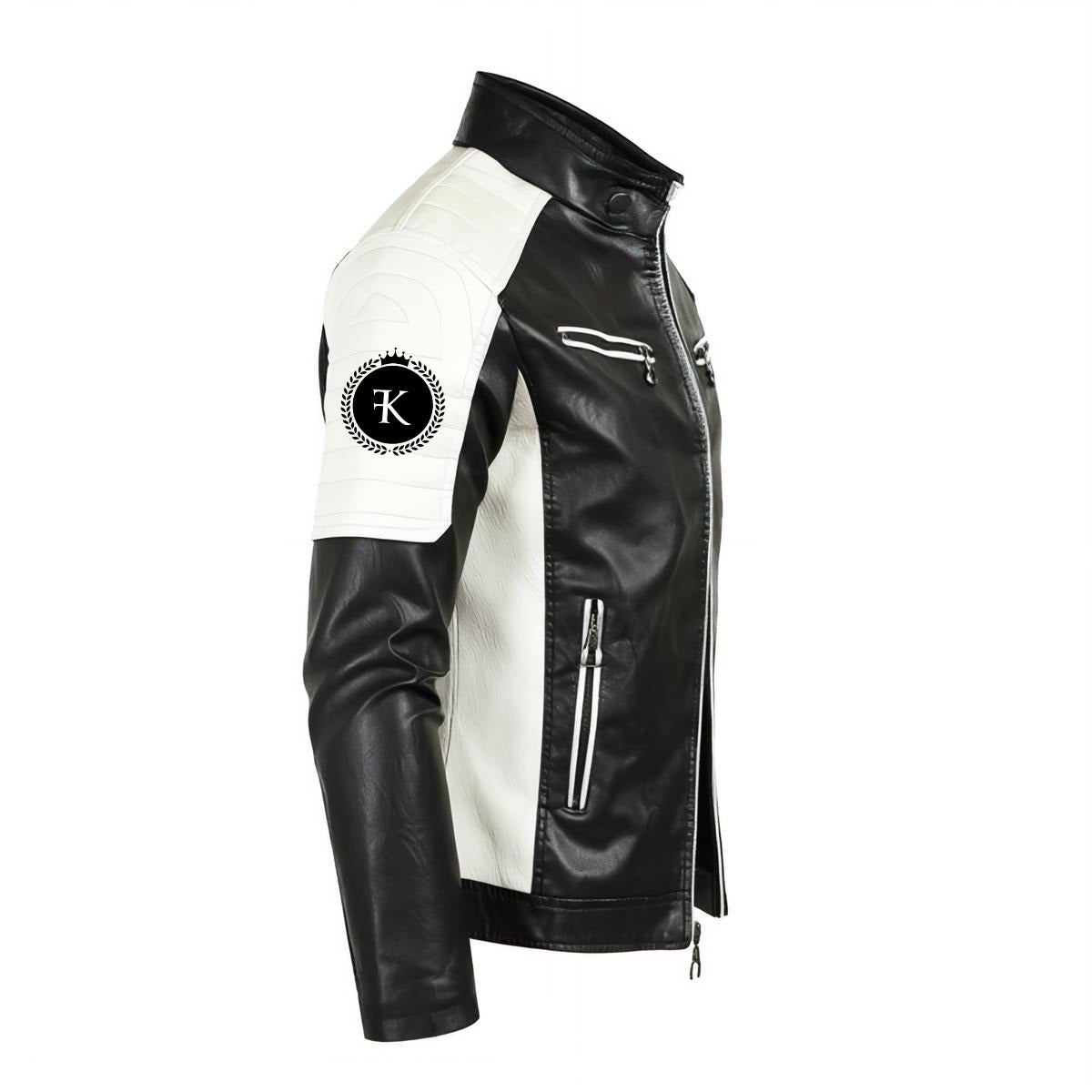 Felise KaBobo - Stand-up collar leather Jacket