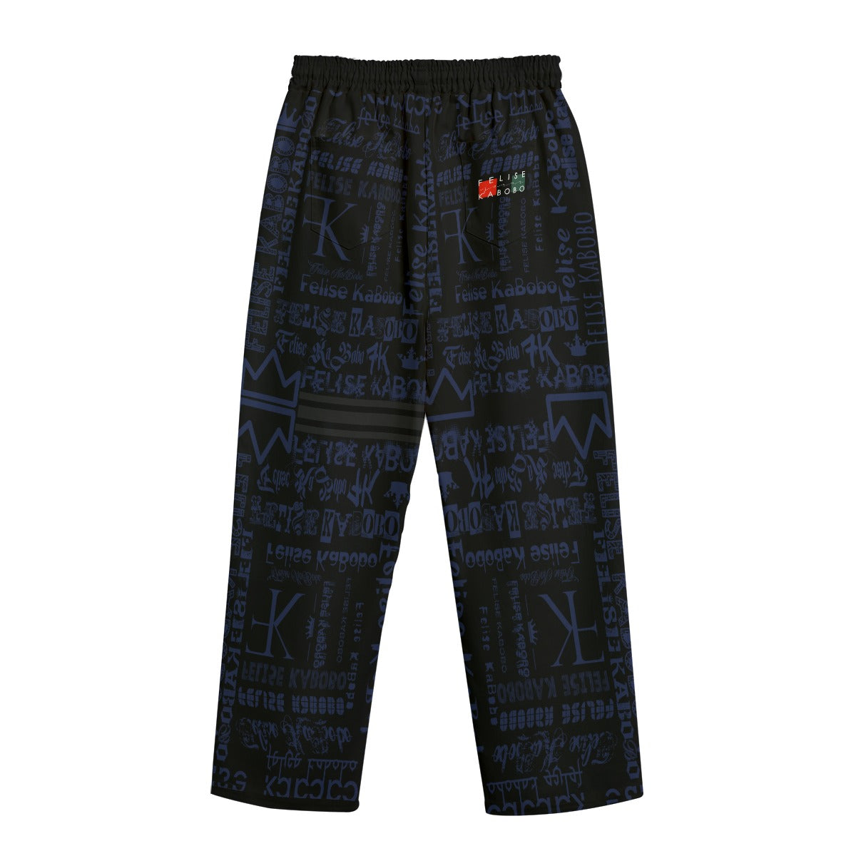 Felise KaBobo - Graffitti blue Straight Casual Pants