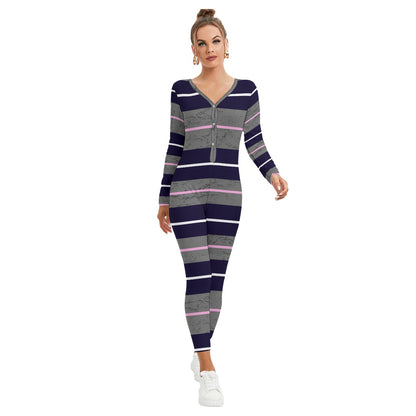 Felise KaBobo - Women's Plunging Neck Jumpsuit