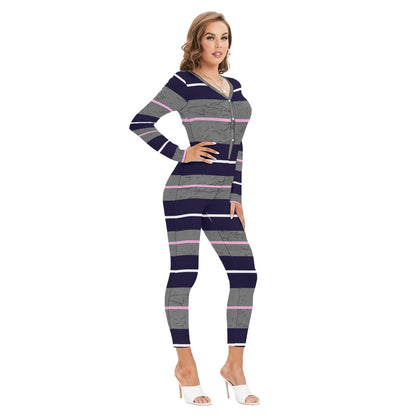 Felise KaBobo - Women's Plunging Neck Jumpsuit