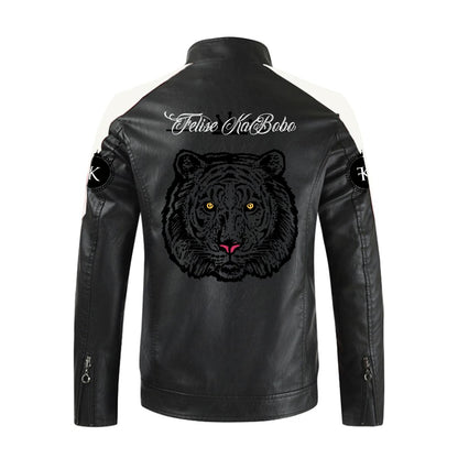 Felise KaBobo - Stand-up collar leather Jacket