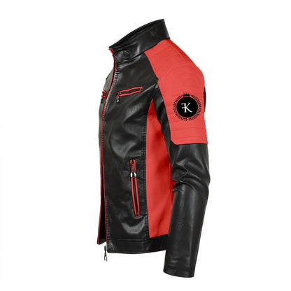 Felise KaBobo - Stand-up collar leather Jacket