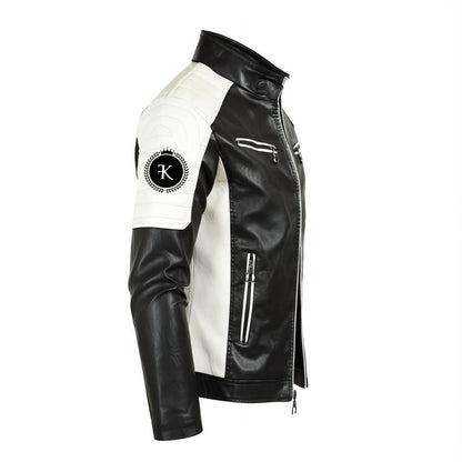 Felise KaBobo - Stand-up collar leather Jacket