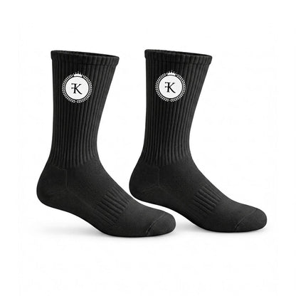 Felise KaBobo - Embroidered  Emblem Crew Socks|Cotton