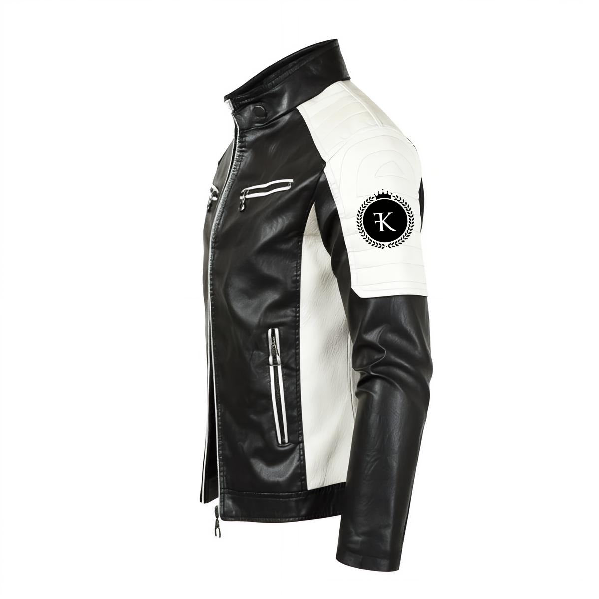 Felise KaBobo - Stand-up collar leather Jacket