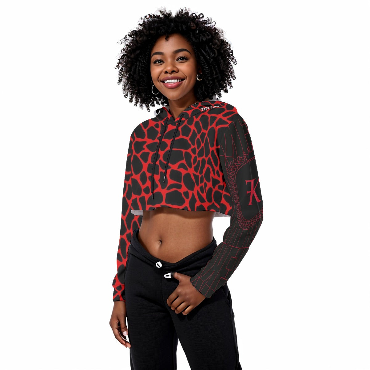 Felise KaBobo - Women's Crop Top Hoodie