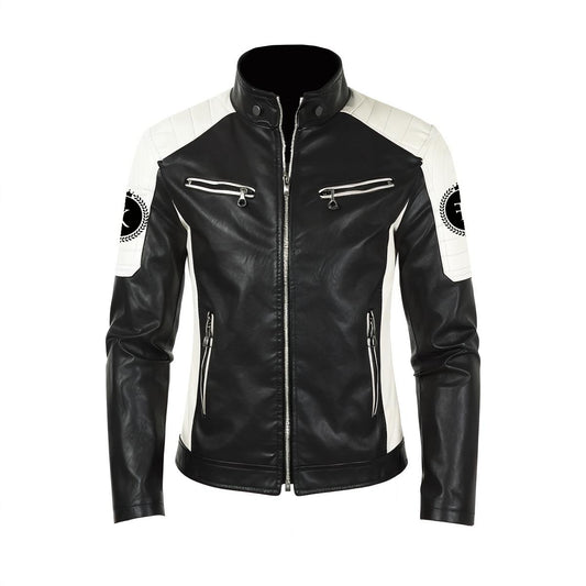 Felise KaBobo - Stand-up collar leather Jacket