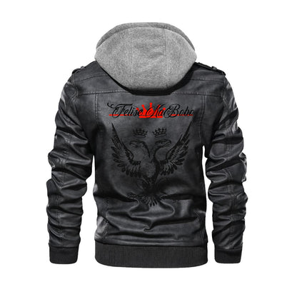 Felise KaBobo - Men's Hooded Leather Jacket