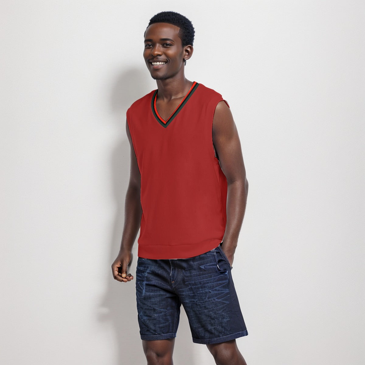 Felise KaBobo - Men's Knitted V-neck Vest