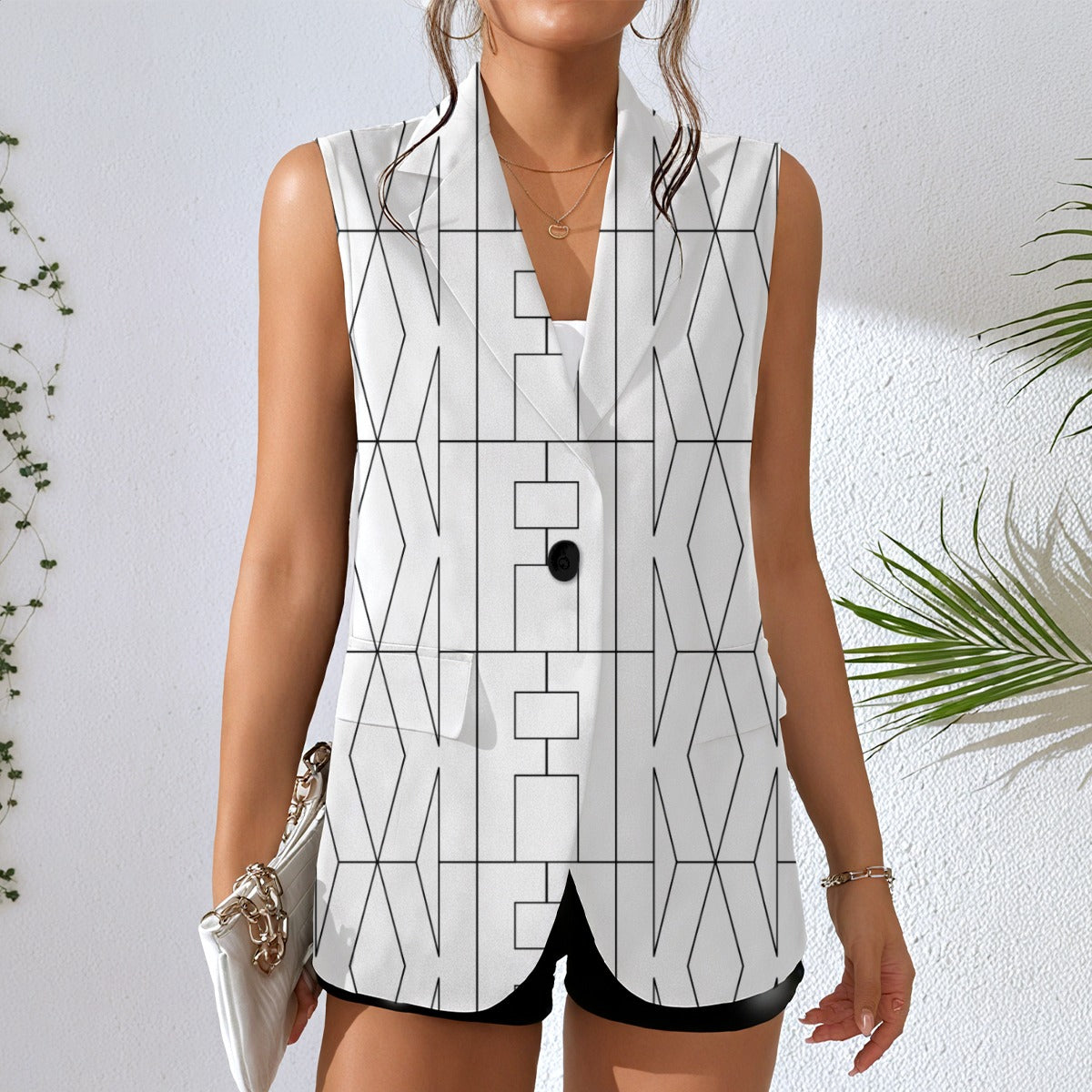 Felise KaBobo - Sleeveless Blazer-Style Vest