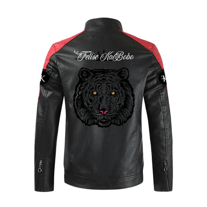 Felise KaBobo - Stand-up collar leather Jacket